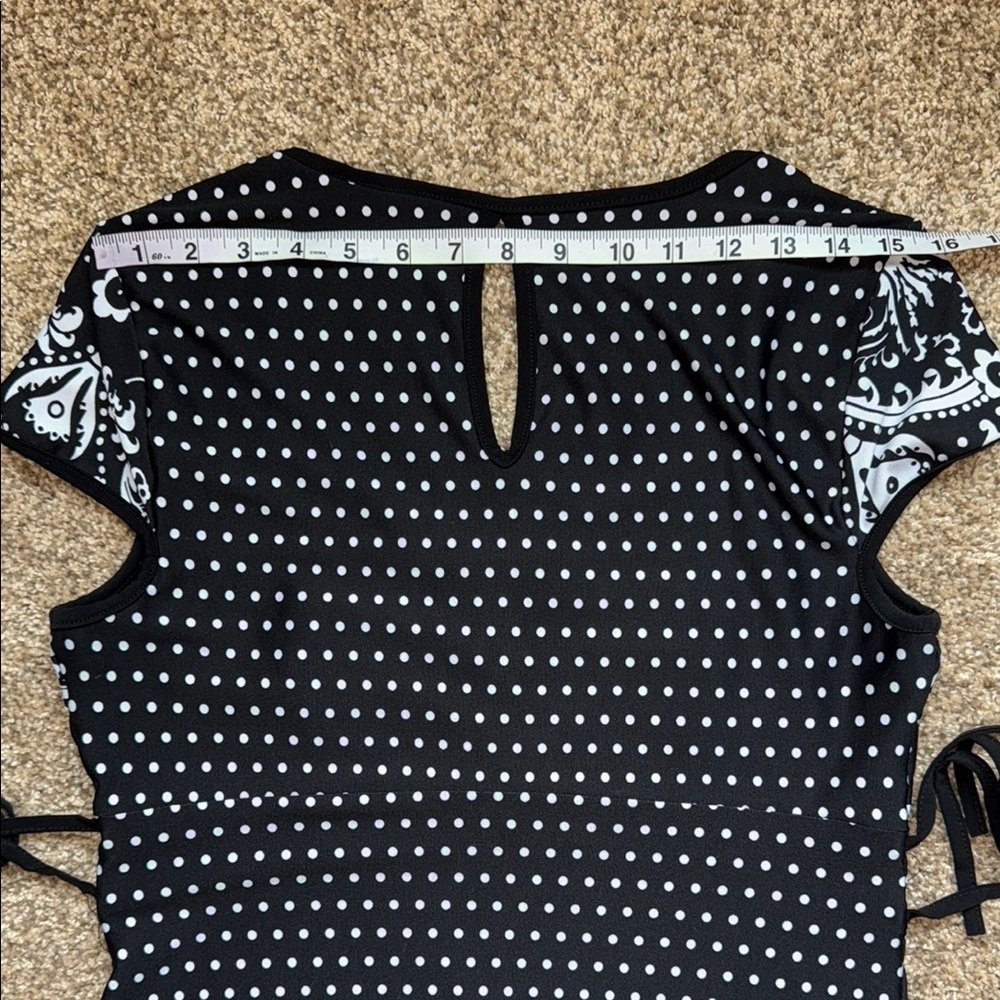 Reitmans Dress Black and White Sheath Sweetheart Neckline Women's Size M - Picture 12 of 16
